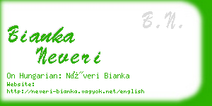 bianka neveri business card